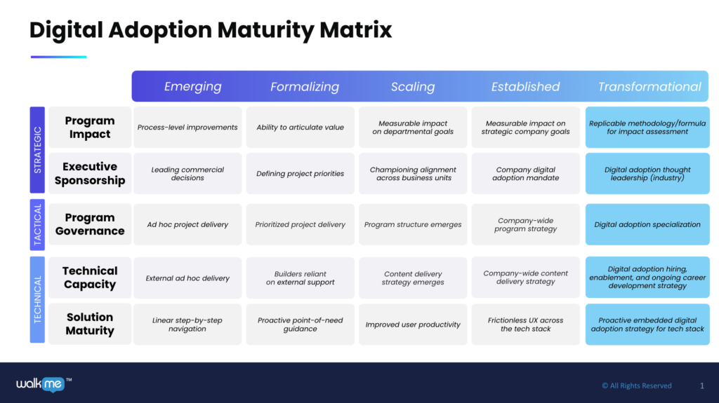 Digital Adoption Maturity Matrix