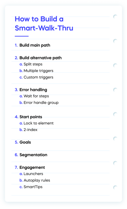 How to build a WalkMe smart-walk-thru