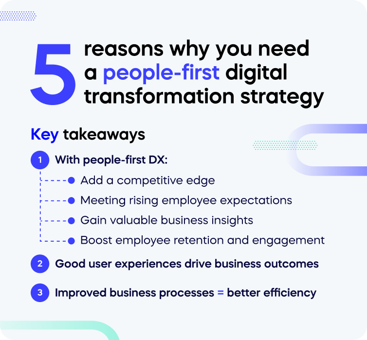 5 reasons to adopt a people-first digital transformation strategy