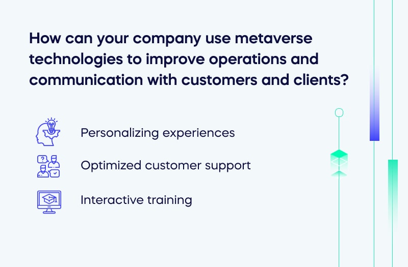 How can businesses use metaverse technologies to improve their operations and efficiency
