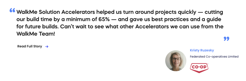 WalkMe's Solution Accelerators