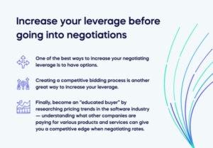 Increase your leverage before going into negotiations (1)