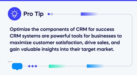 Optimize the components of CRM for success CRM systems are powerful tools for businesses to maximize customer satisfaction, drive sales, and gain valuable insights into their target market (1)
