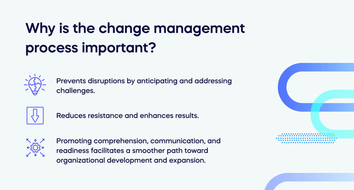 What is the change management process?