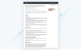 The 2023 Gartner® Market Guide for Digital Adoption Platforms provides insights for DAP adoption 