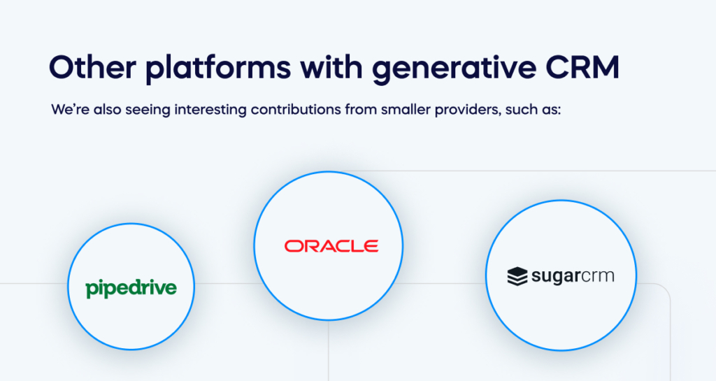 Other platforms with generative CRM