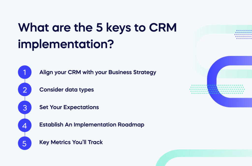 What are the 5 keys to CRM implementation_