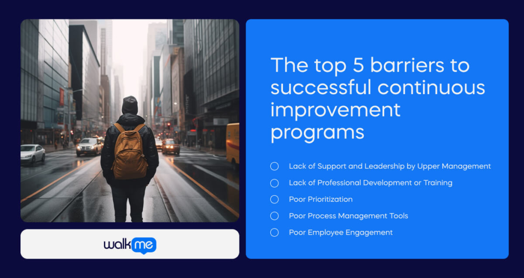 the top 5 barriers to successful continuous improvement programs