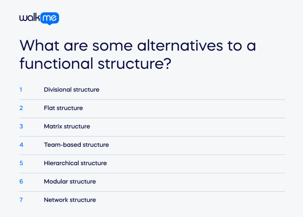 What are some alternatives to a functional structure_ (1)