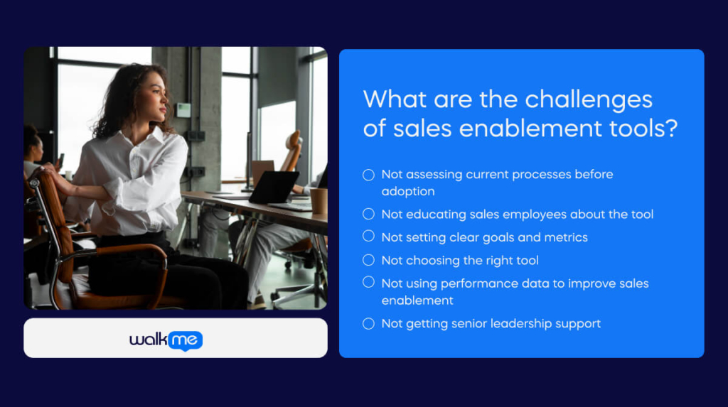 What are the challenges of sales enablement tools?