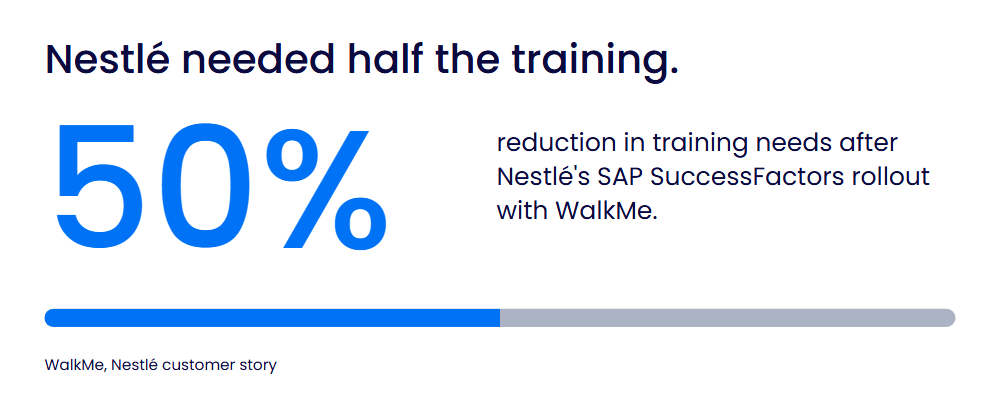 Nestle needed half the training