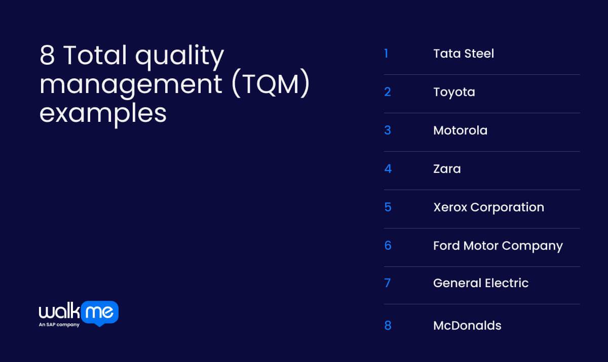 Tql Assignment Examples 8 Total quality management (TQM) examples