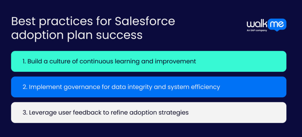 Best practices for Salesforce adoption plan success