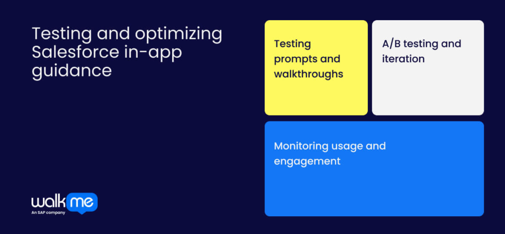 Testing and optimizing Salesforce in-app guidance