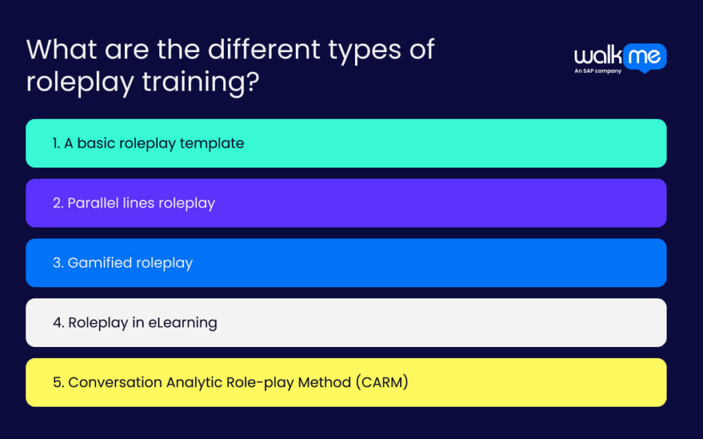What are the different types of roleplay training?