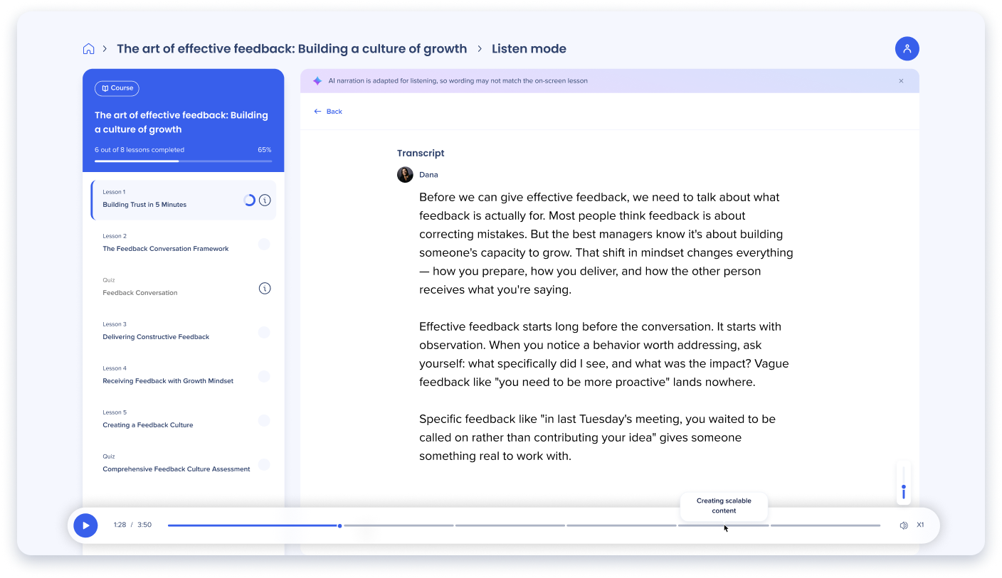 The art of effective feedback : Building a culture of growth