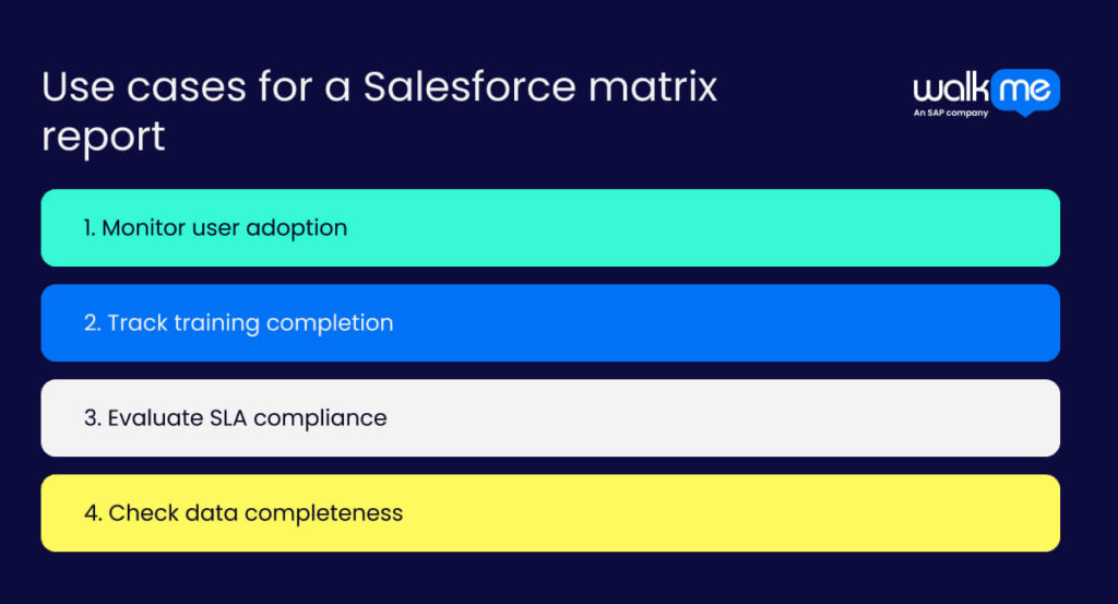 Use cases for a Salesforce matrix report