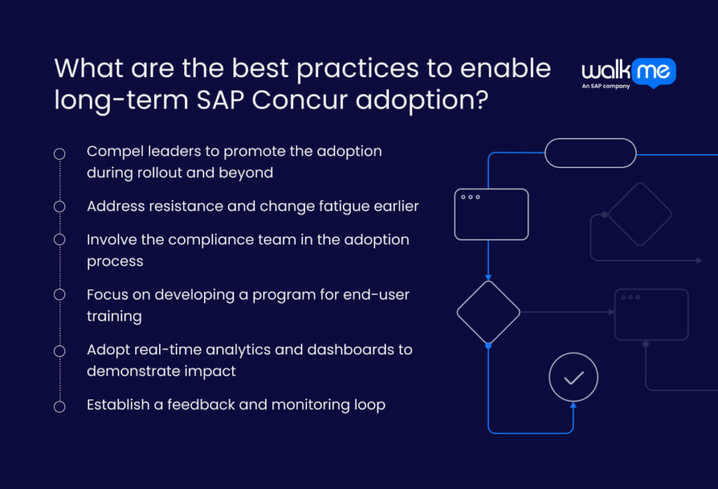 What are the best practices to enable long-term SAP Concur adoption?