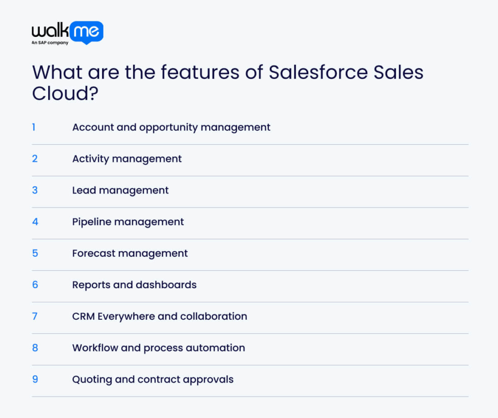 What are the features of Salesforce Sales Cloud?