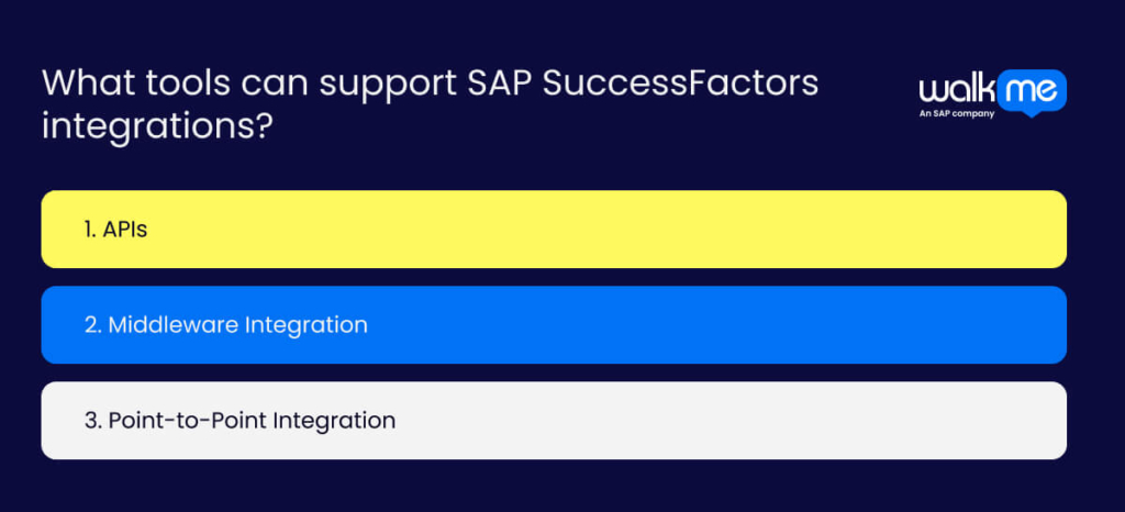 What tools can support SAP SuccessFactors integrations?