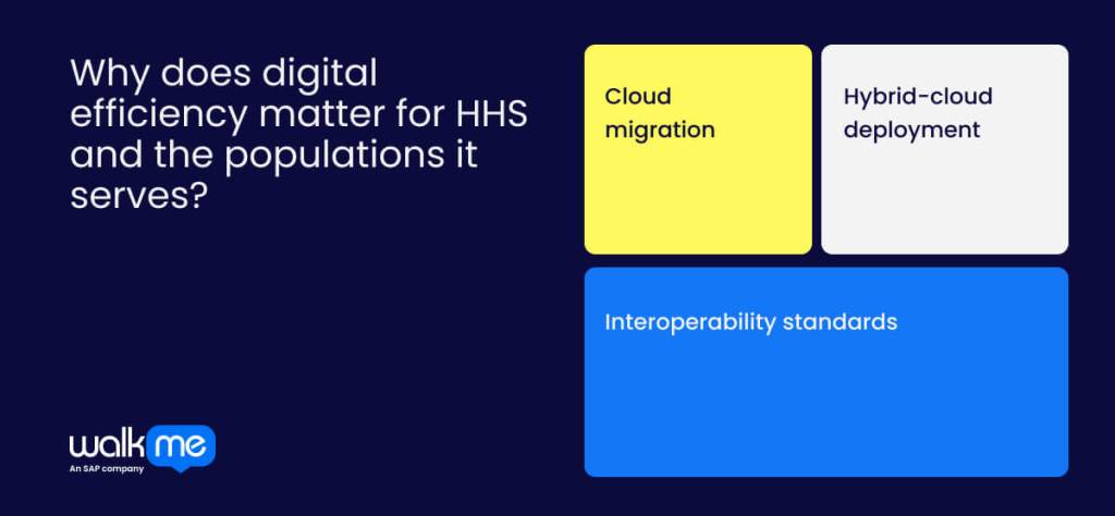 Why does digital efficiency matter for HHS and the populations it serves?
