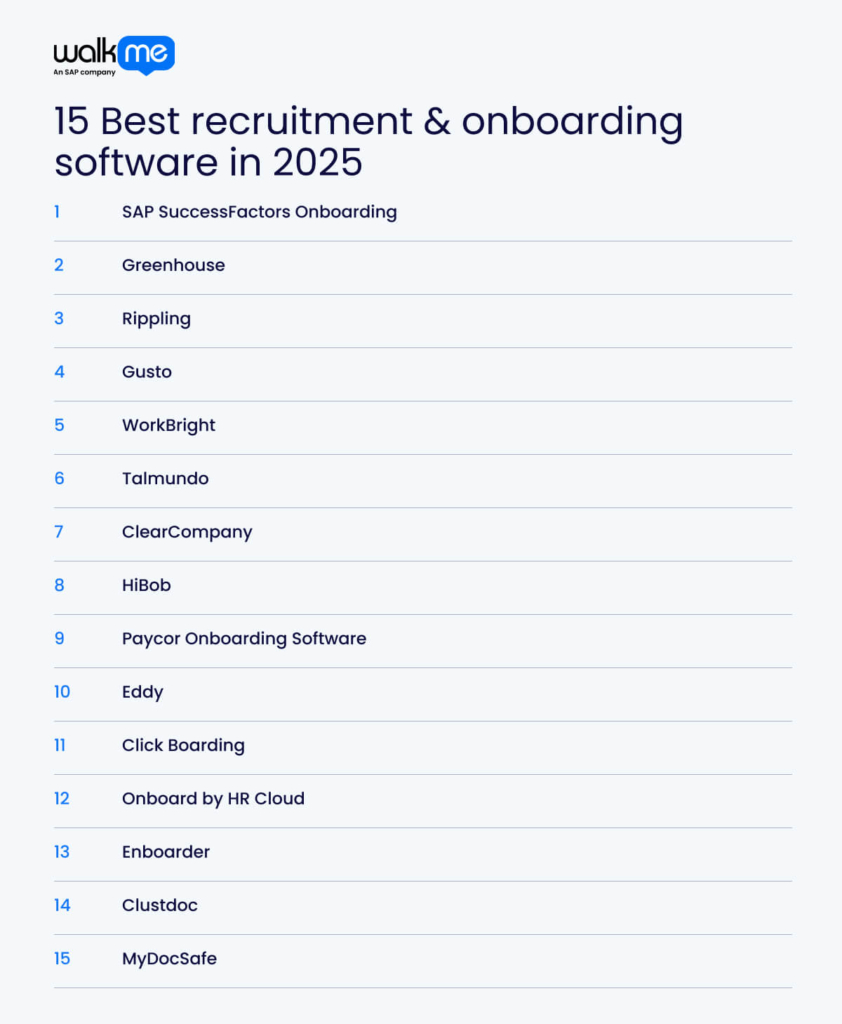 15 Best recruitment & onboarding software in 2025