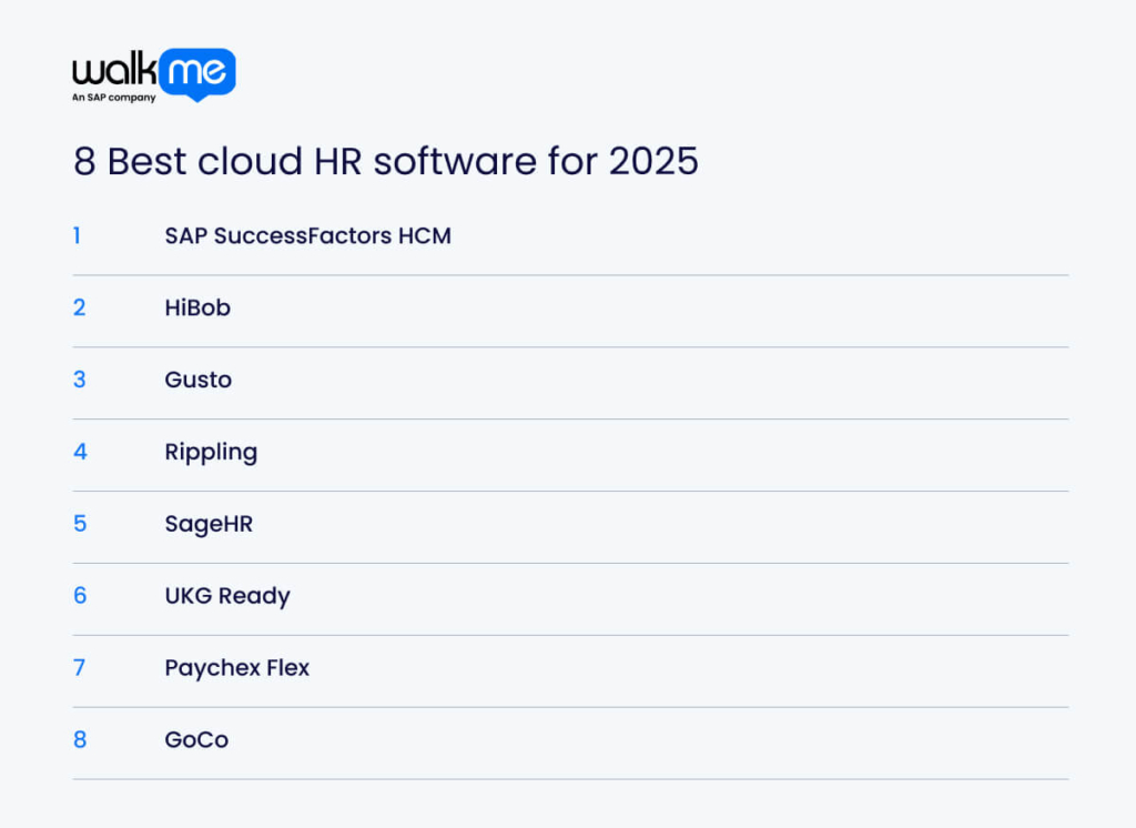 8 Best cloud HR software for 2025
