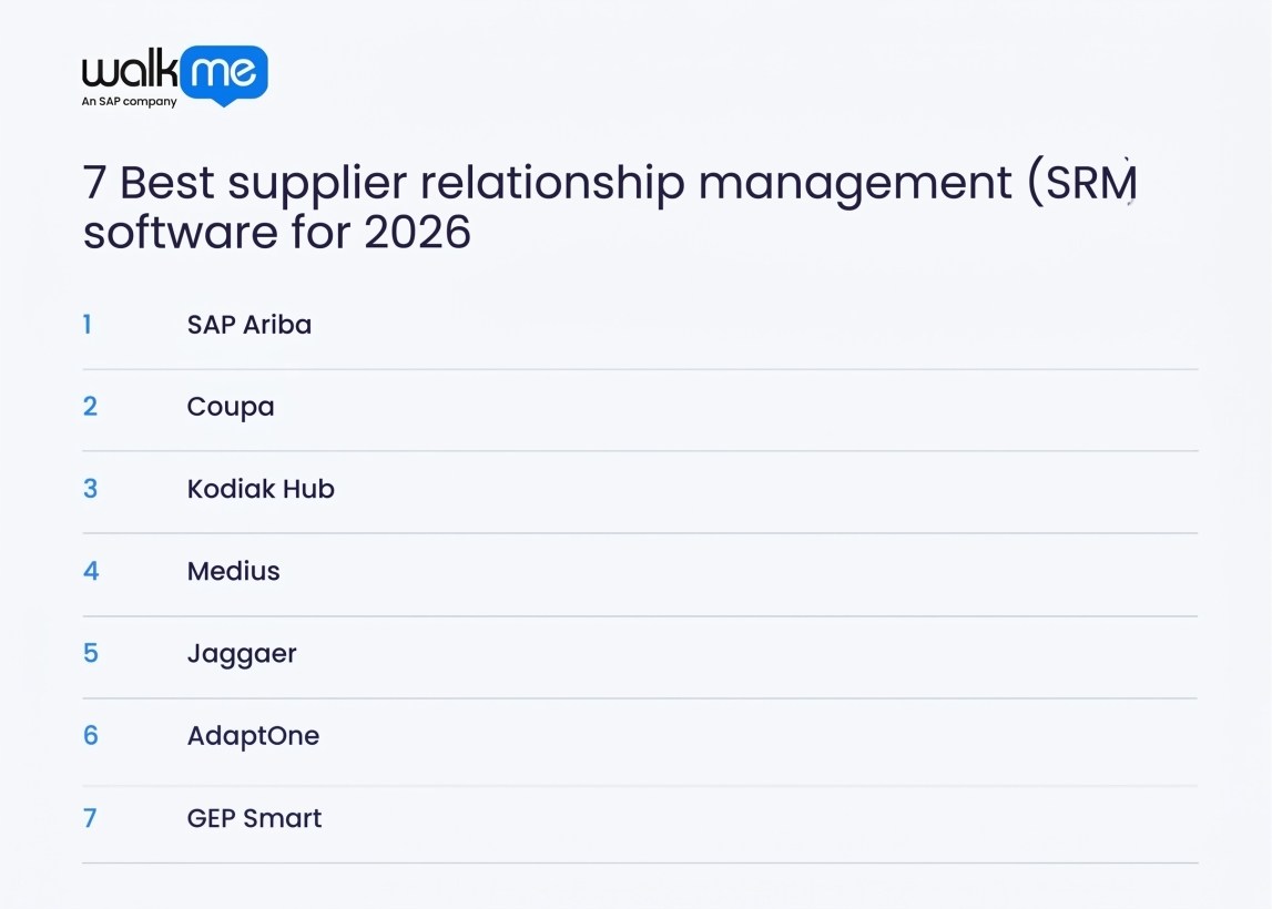 7 Best Supplier Relationship Management (SRM) Software for 2026