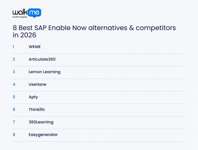 8 Best SAP Enable Now alternatives & competitors in 2026