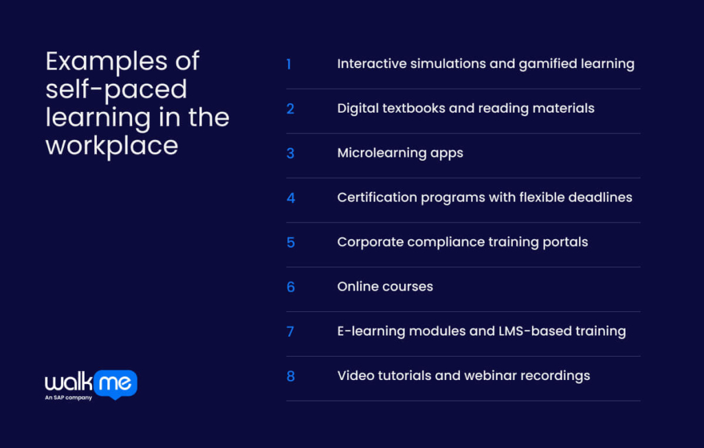 Examples of self-paced learning in the workplace