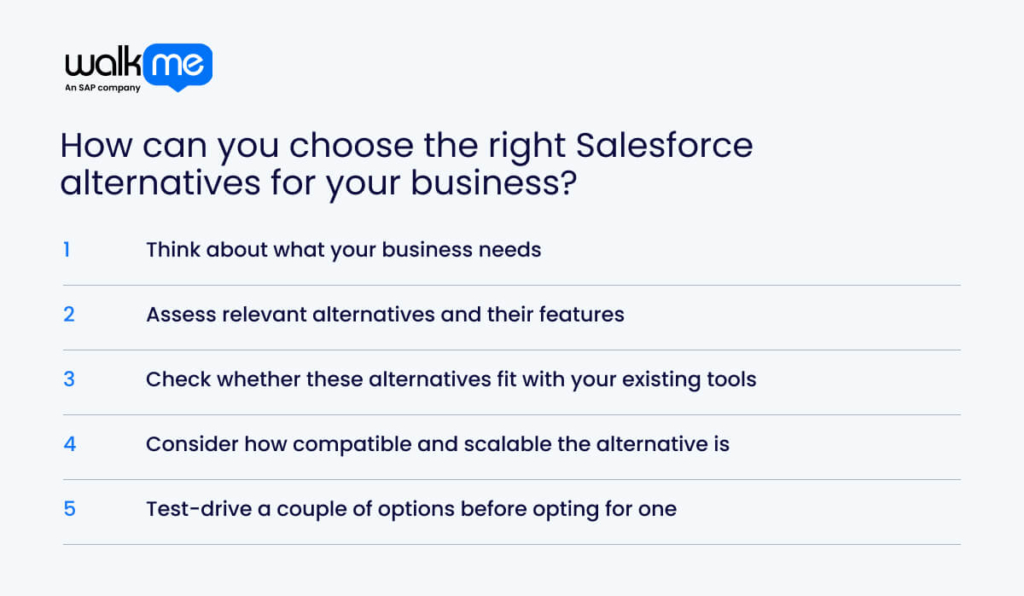 How can you choose the right Salesforce alternatives for your business?