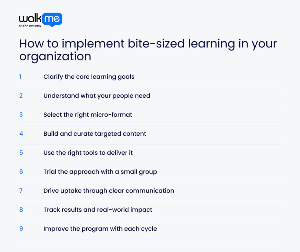 How to implement bite-sized learning in your organization