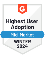 Highest User Adoption Mid-Market Winter 2024