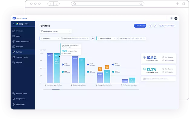 Tracked Events & Funnels Image