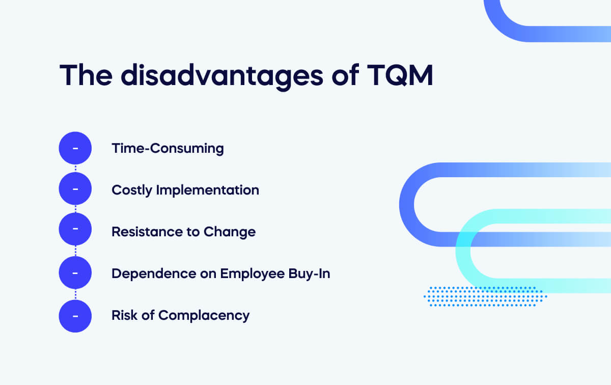 The disadvantages of TQM