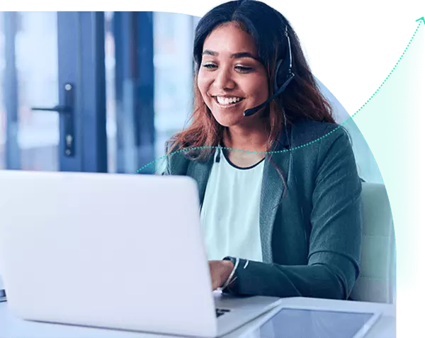 Arla Foods header image girl working on a laptop