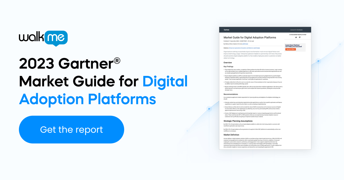 Gartner Market Guide for Digital Adoption Platforms 2023