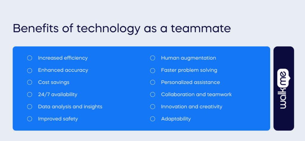 Benefits of technology as a teammate