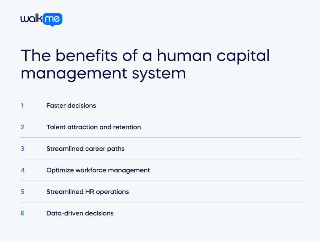 What are the benefits of a human capital management system