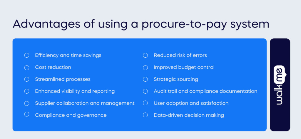 Advantages of using a procure-to-pay system