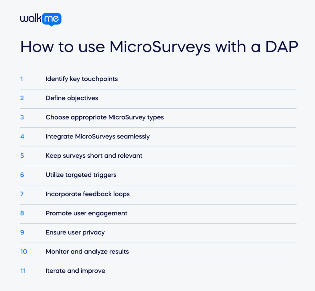 How to use MicroSurveys with a DAP