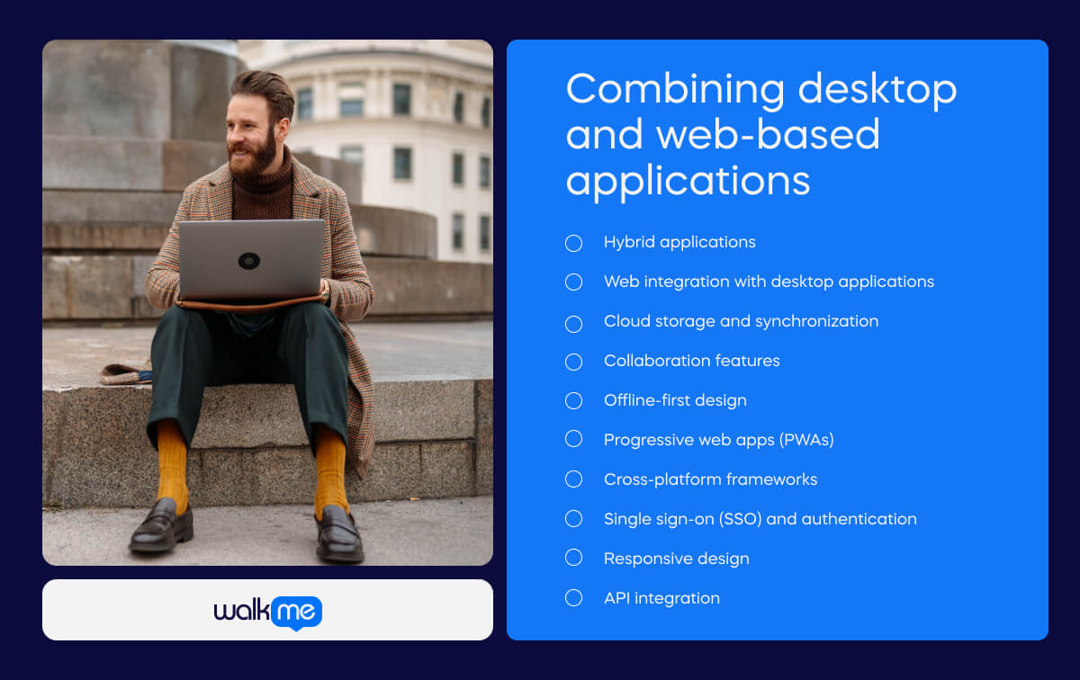 Combiner des applications de bureau et des applications web