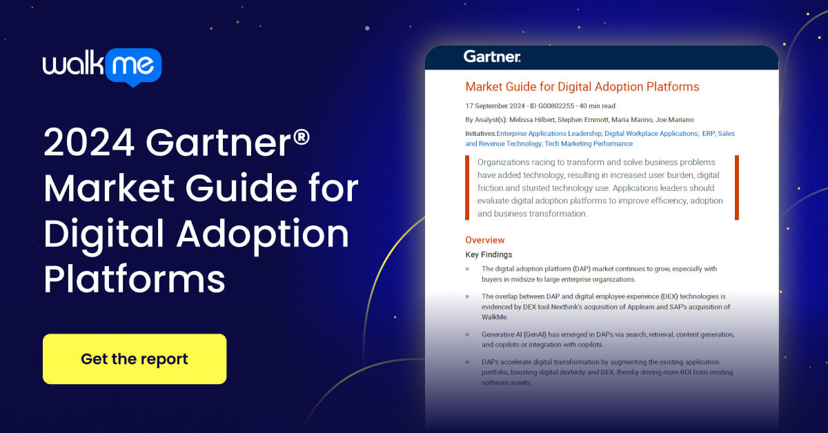 2024 Gartner® Market Guide for Digital Adoption Platforms