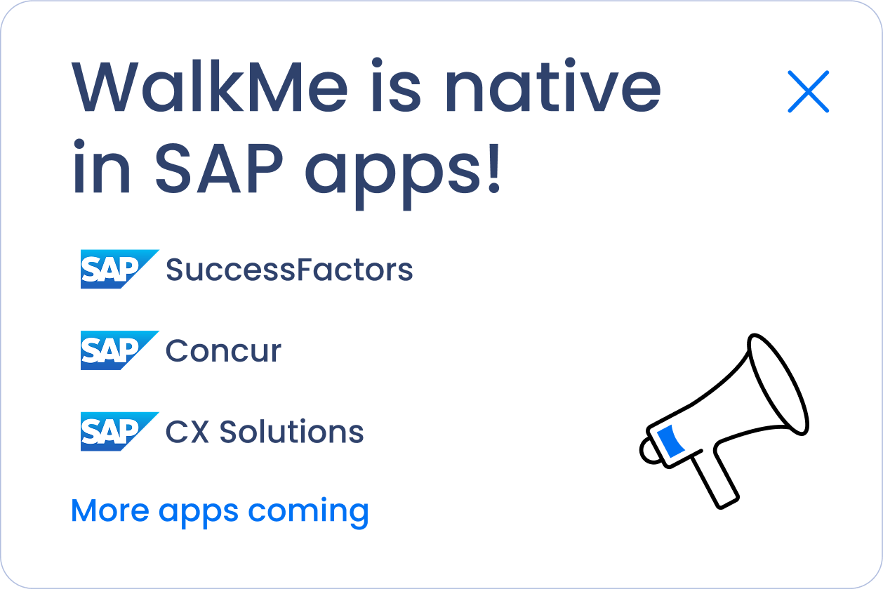 WalkMe in SAP apps
