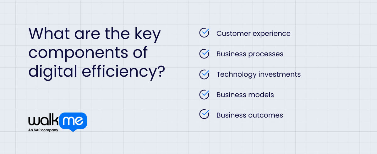 What are the key components of digital efficiency?