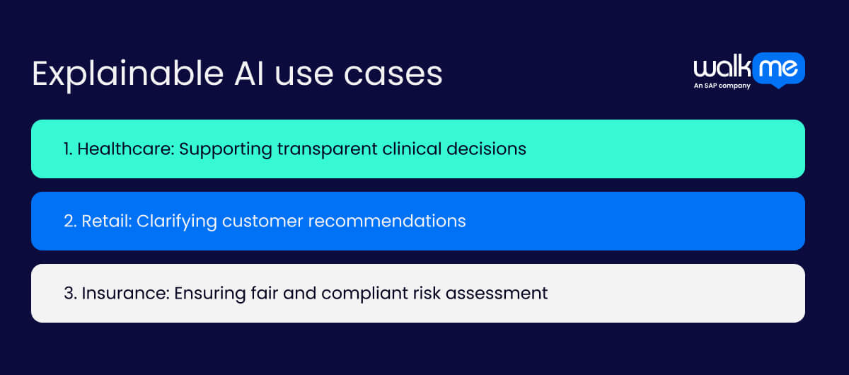 Explainable AI use cases