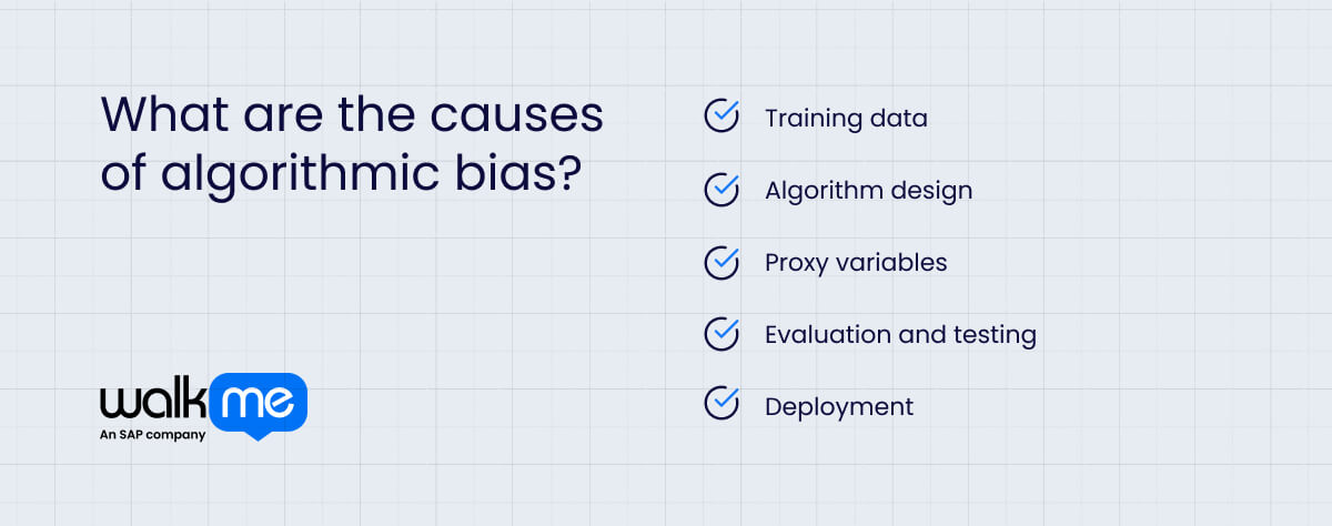What are the causes of algorithmic bias?