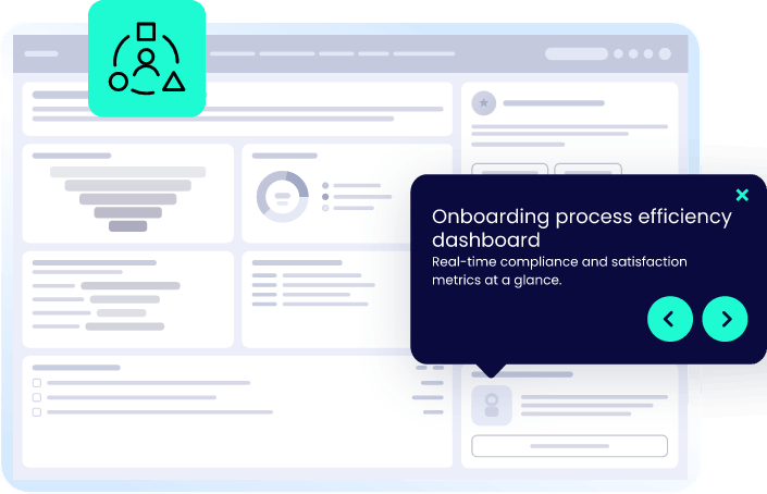 Onboarding process efficiency dashboard