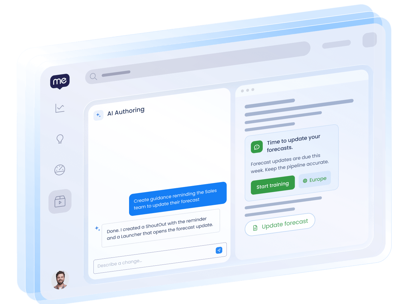 KI-ERSTELLUNG – Beschreiben Sie Ihre Anforderungen. WalkMe AI erledigt den Rest.