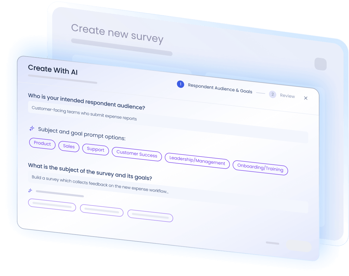 AI SURVEY BUILDER - アンケートの内容を説明するだけ。あとはWalkMe AIが対応します